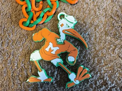Miami Hurricanes Big Chain Pendant