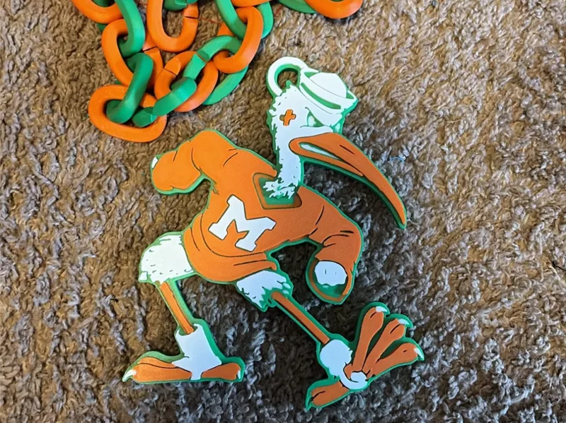 Miami Hurricanes Big Chain Pendant