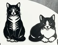Collection de silhouettes minimalistes de chats — photo 4