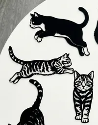 Collection de silhouettes minimalistes de chats — photo 5