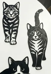 Collection de silhouettes minimalistes de chats — photo 2