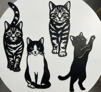 Collection de silhouettes minimalistes de chats — photo 7