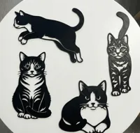 Collection de silhouettes minimalistes de chats — photo 8