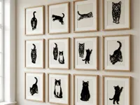 Collection de silhouettes minimalistes de chats — photo 1