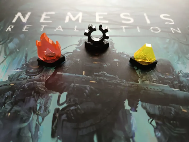 Nemesis retaliation token standee fire noise malf.