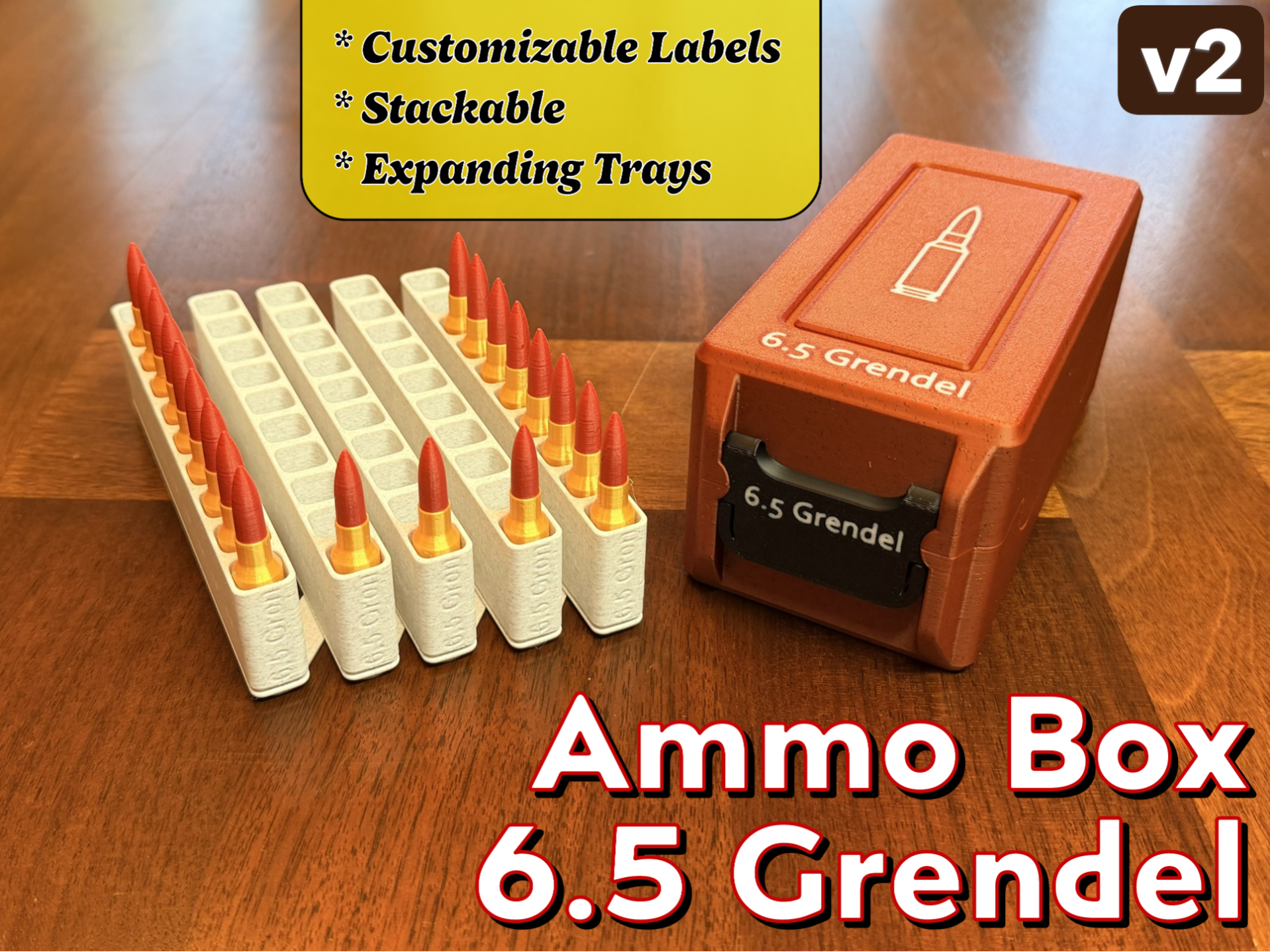 Ammo Box - 6.5 Grendel + Expanding Tray