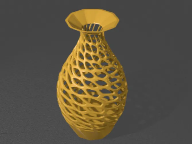 Elegant 3D-Printed Lattice Vase