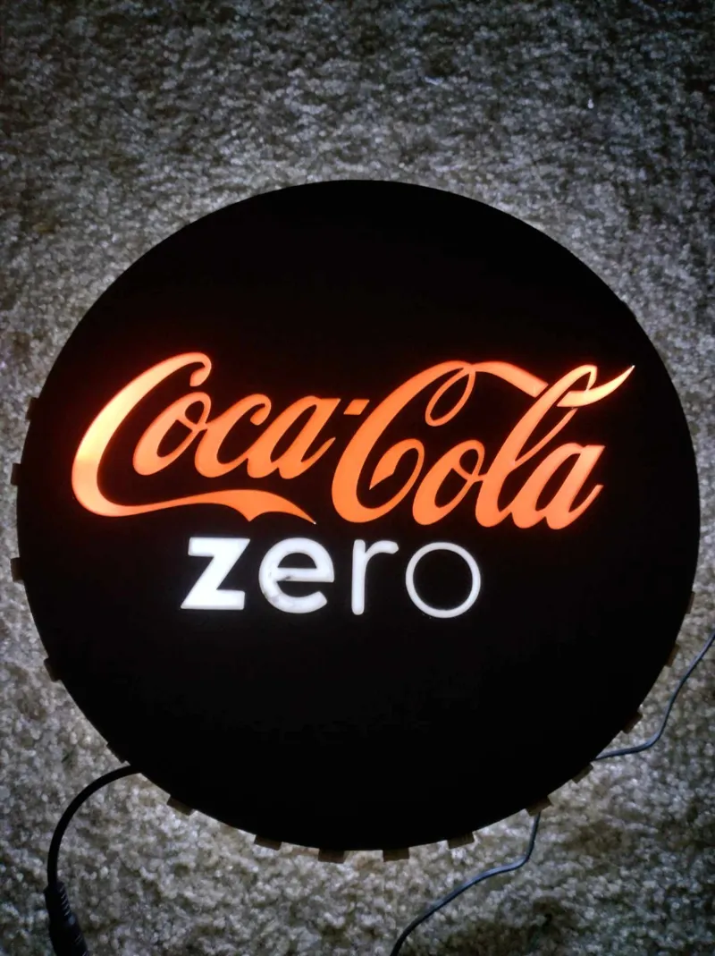 Coke Zero LED light box