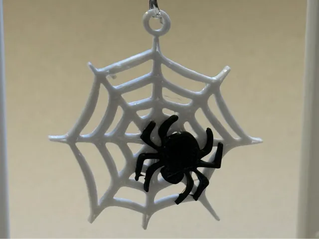 Spider Web Earrings with Optional Spider