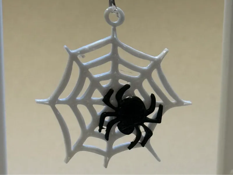 Spider Web Earrings with Optional Spider