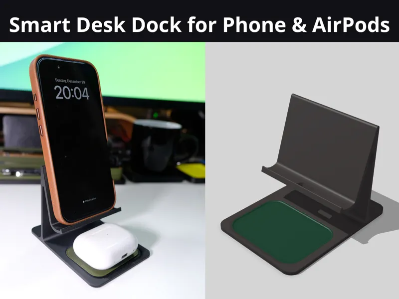 Smart Desk Dock for Phone & AirPods