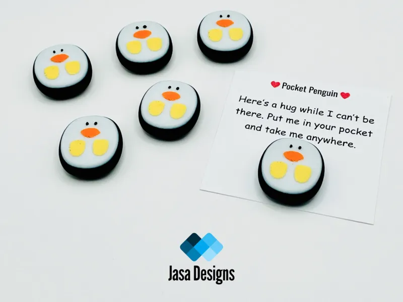 Pocket Penguin Hug – Mini Cute Penguin Figurine