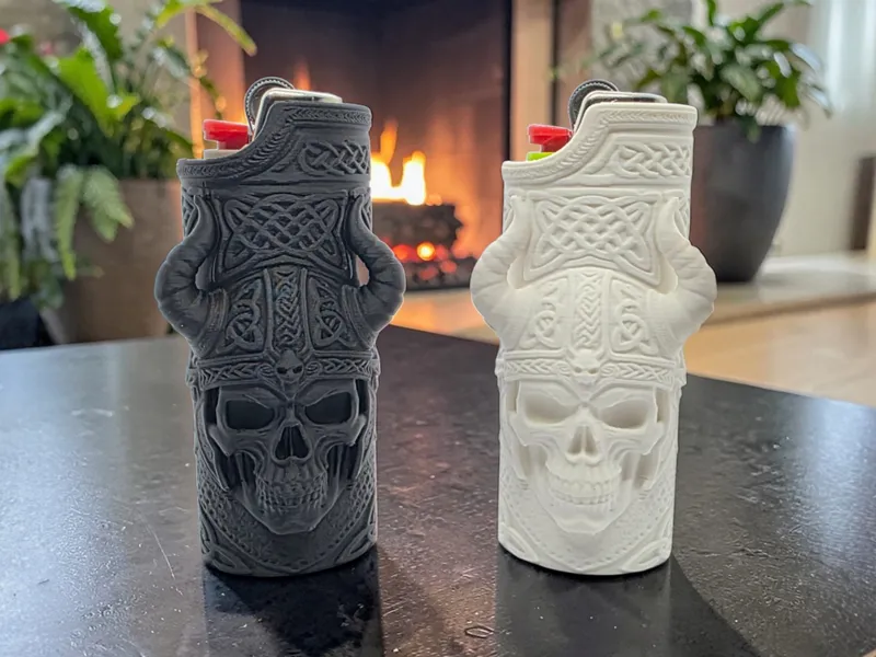 Viking Skull Bic Sleeve