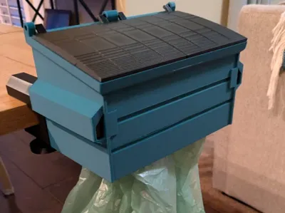 Mountable dumpster trash can
