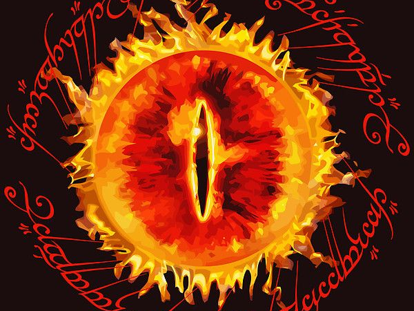 Sauron’s Eye & The One Ring Inscription HueForge 