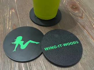 mud flap lady coasters 