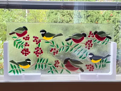 Glasswork stand for window