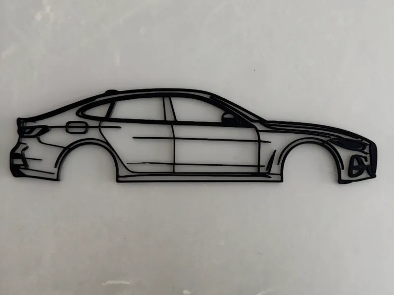 BMW G26 silhouette one line art