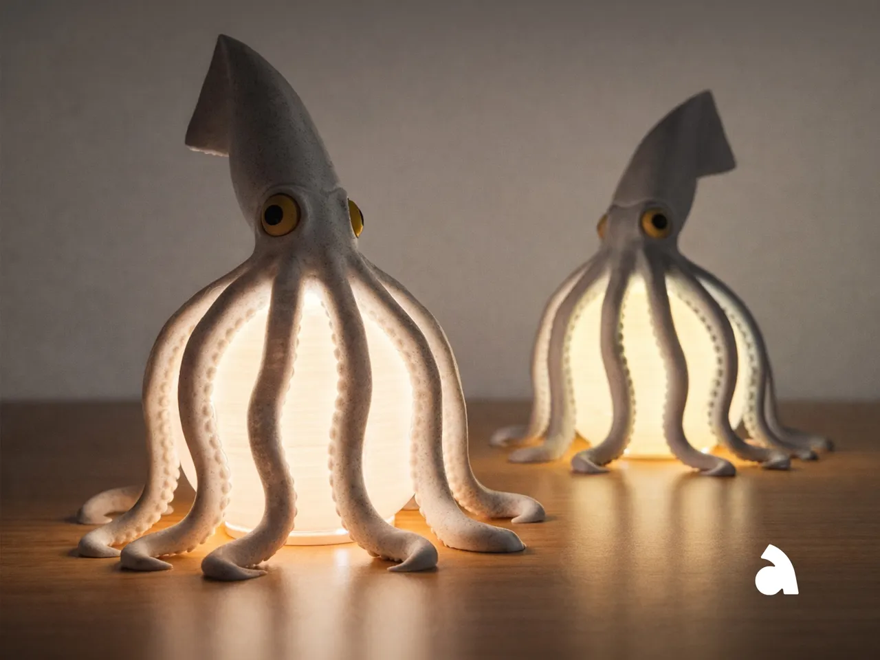 Squid Table Lamp - LED Kit Compatible view 3