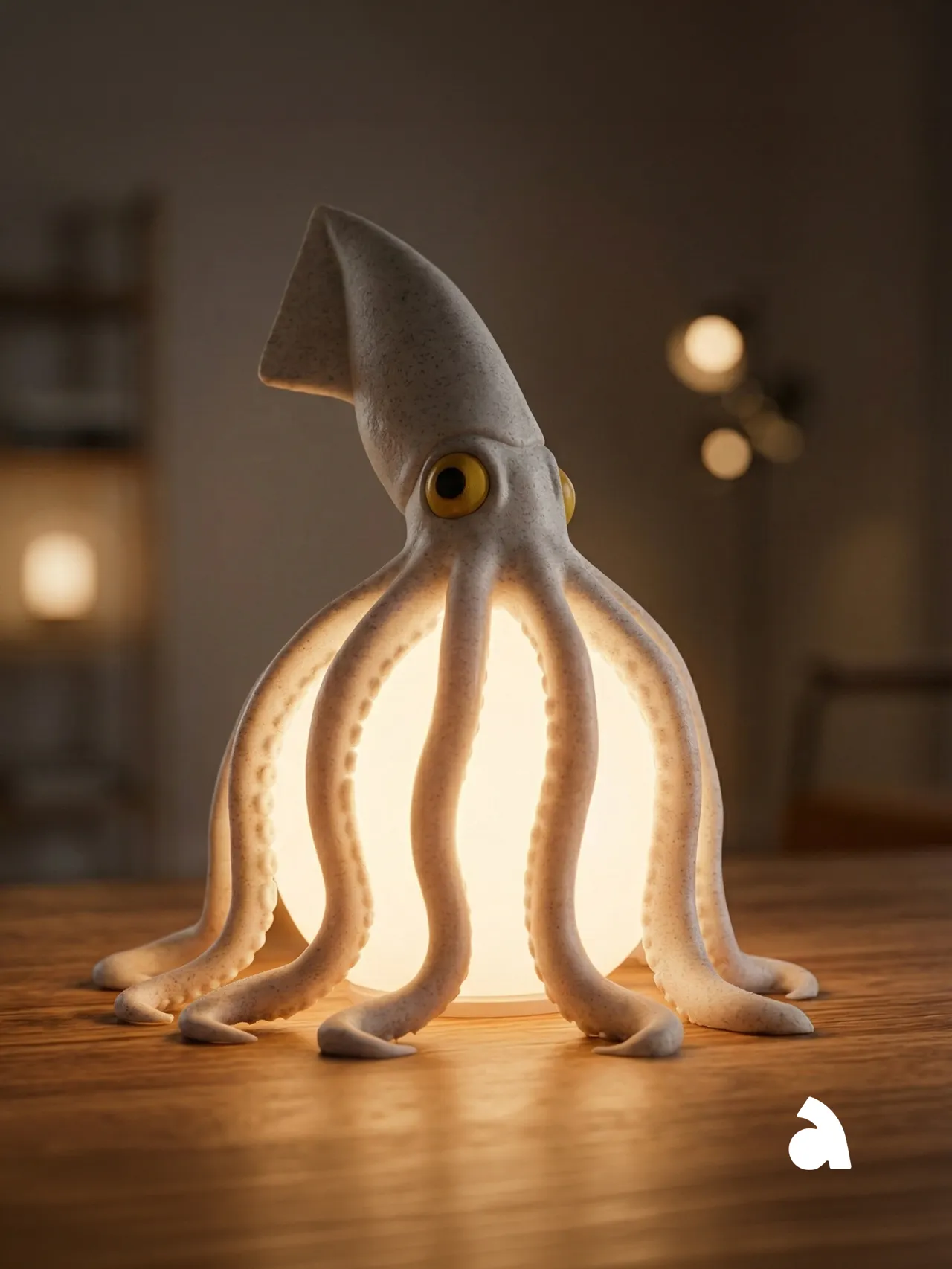 Squid Table Lamp - LED Kit Compatible view 2