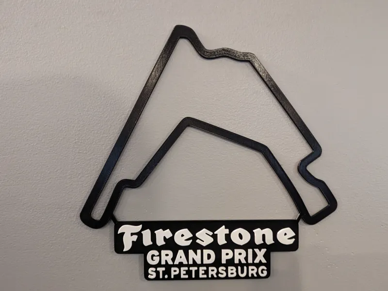 Firestone St. Petersburg Track Map With Nameplate