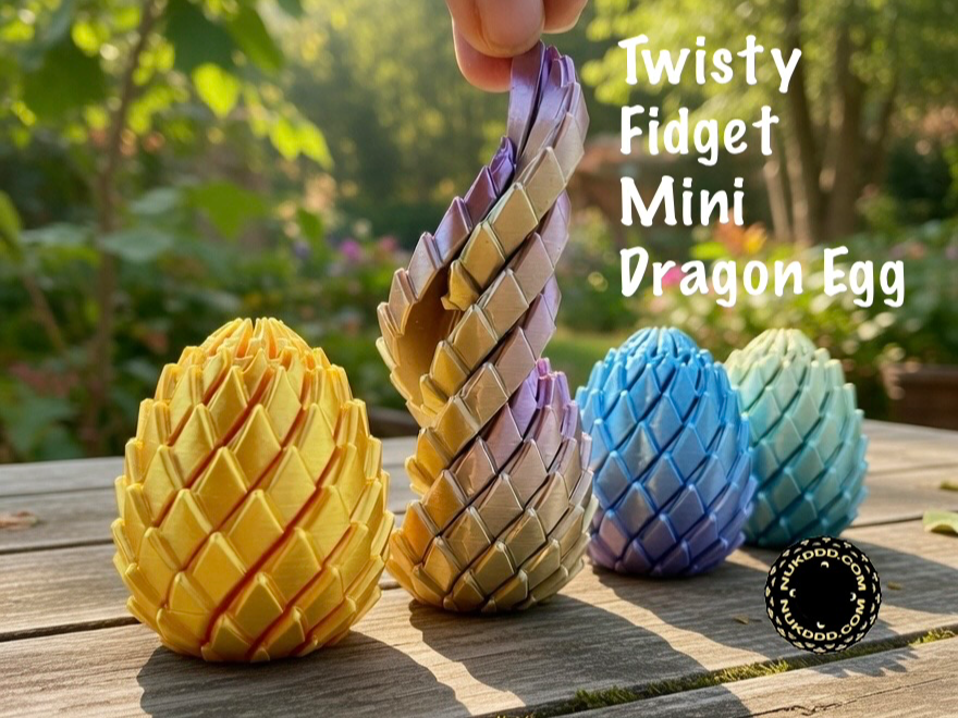 Miniatura 1 do modelo 3D Twisty Mini Dragon Egg Fidget