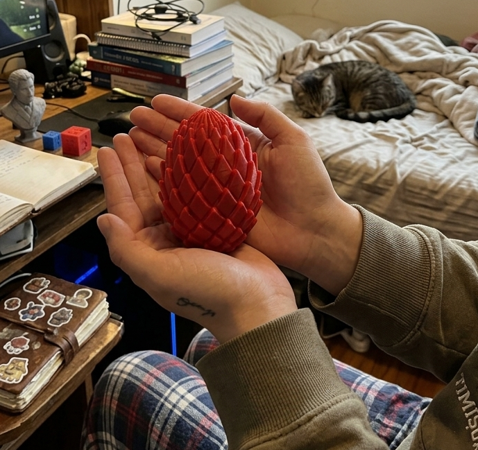 Miniatura 2 do modelo 3D Twisty Mini Dragon Egg Fidget