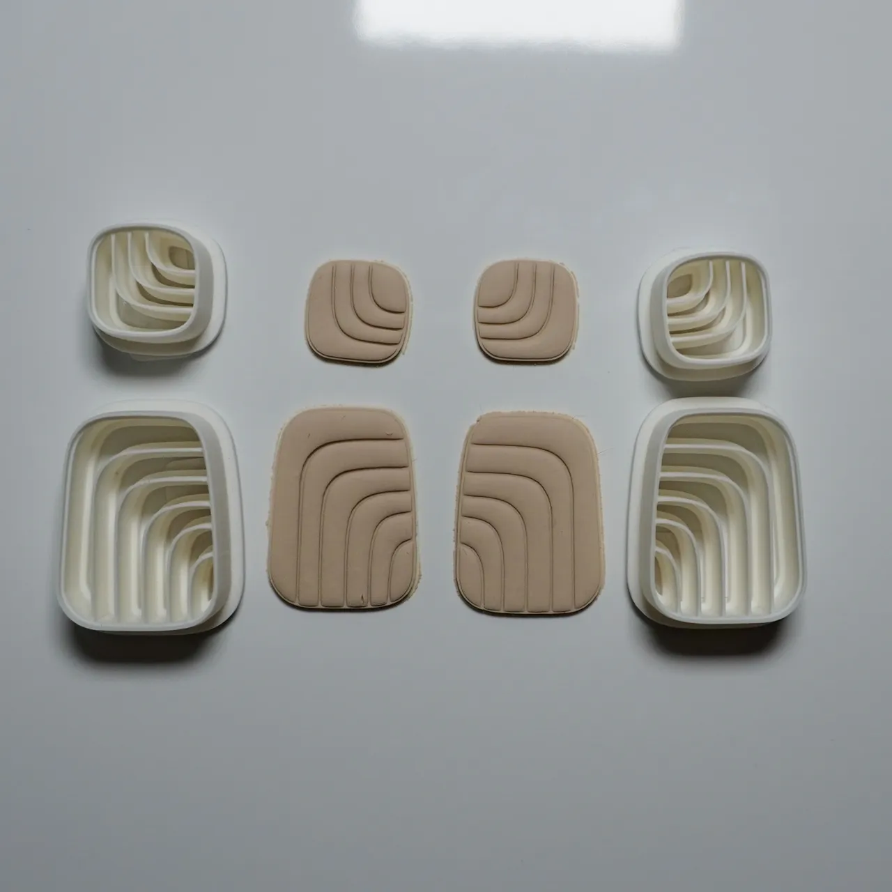 Abstract Duo Polymer Clay Cutter Set Earrings view 2