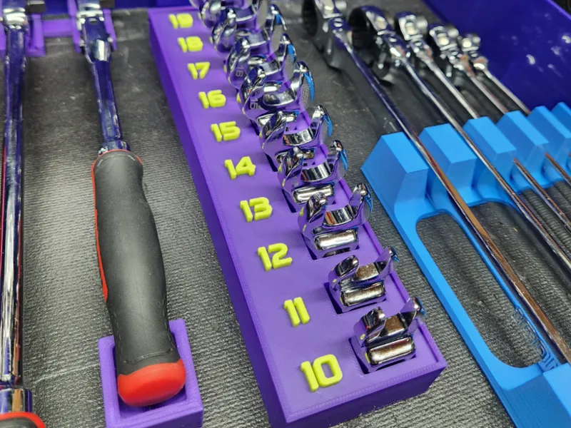 Crowfoot Wrench Organizer (Metric and SAE)