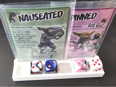 D&D Card and dice holder