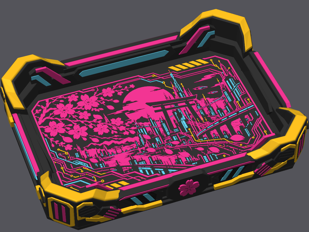CyberSakura EDC // Dump Tray 3D model