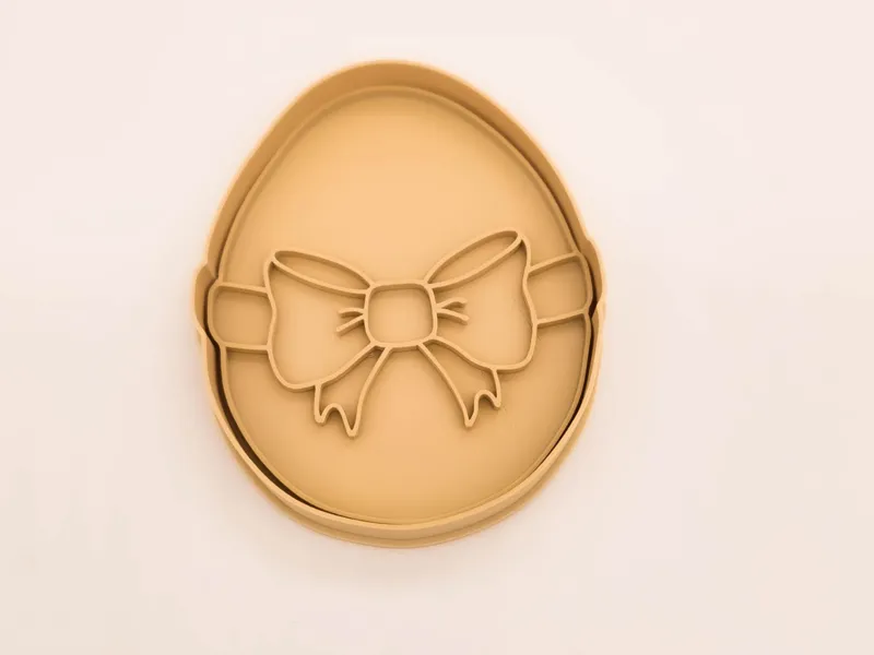 Cake cookie cutter - Easter egg with a bow