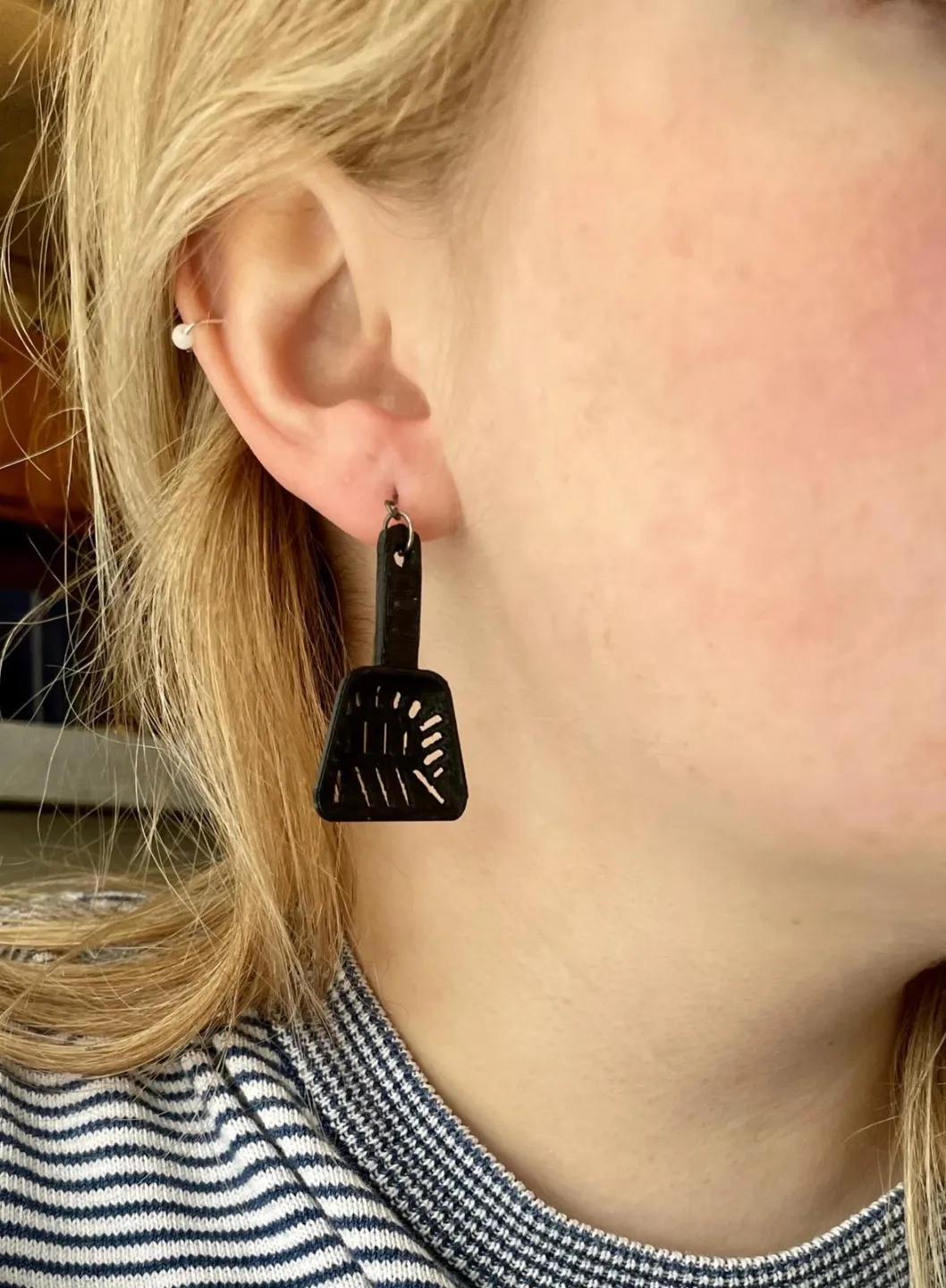 Cat Litter Scooper Earrings view 3
