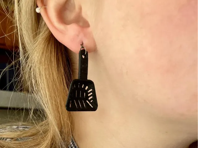 Cat Litter Scooper Earrings