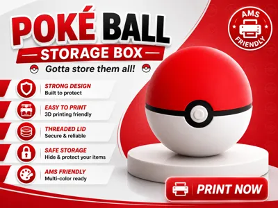 Pokeball Storage Ball Box Pokemon Secret Container