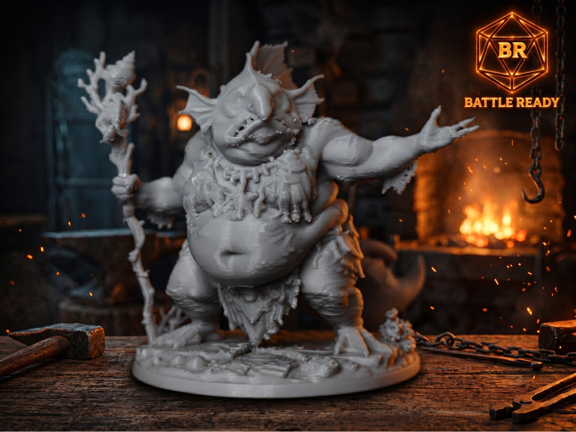 Sahuagin Priest - 3D printed Creatures, in stock in India