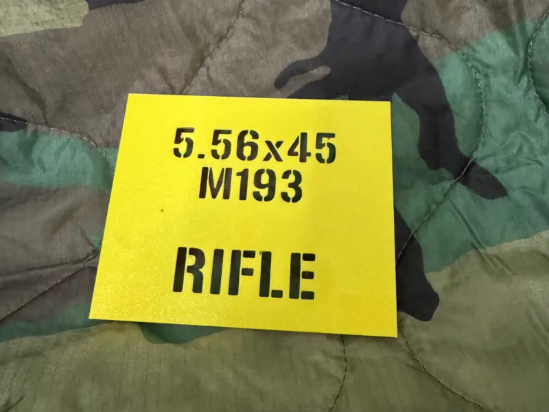 .50 Ammo Can Stencil 5.56 M193