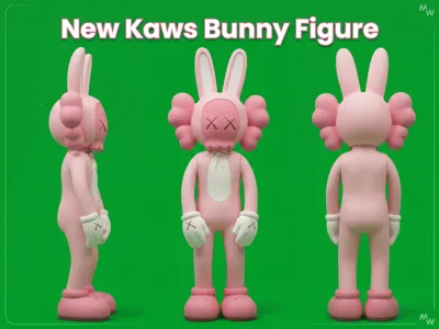 Kaws Pink Bunny Figure