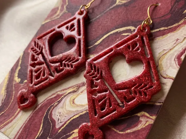 Boucles oreilles coeur b2
