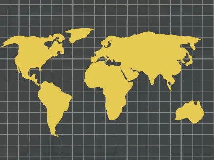 World map cake topper