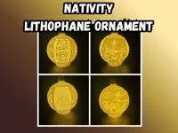Ornement de Noël lithophanie Crèche de Nativité — photo 1