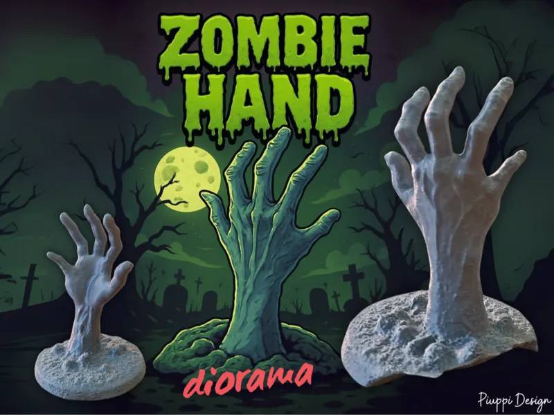 Zombie Hand Diorama