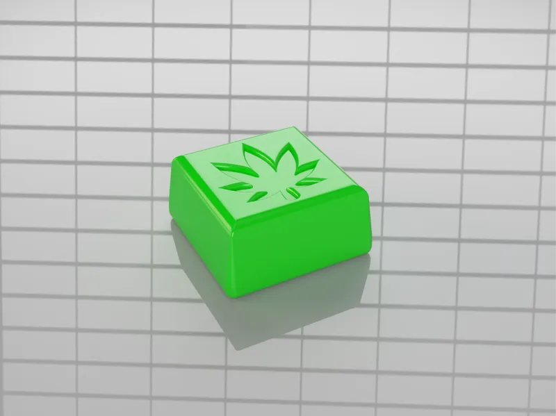 debossed leaf cherry mx keycap
