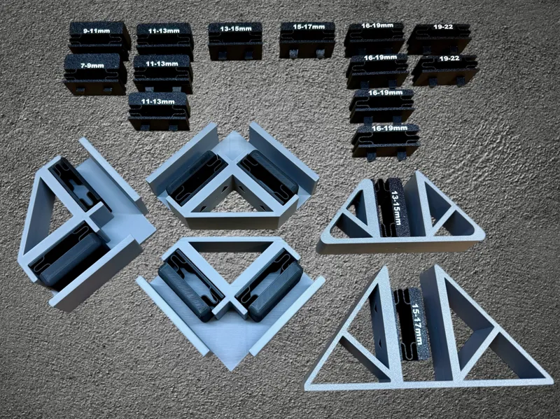 Flexible template corner 90 degree plate holder