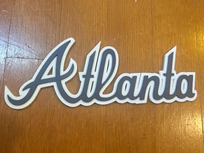 Atlanta Braves Script Sign