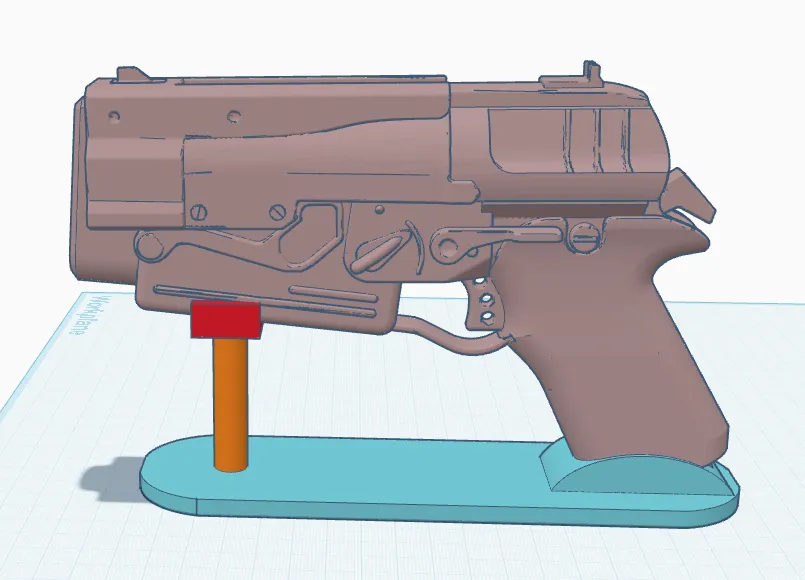 Fallout 10mm Pistol Display Stand - Free 3D Print Model - MakerWorld