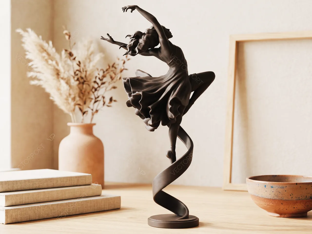 Elegant Leaping Ballerina on Ribbon Base #069 view 4