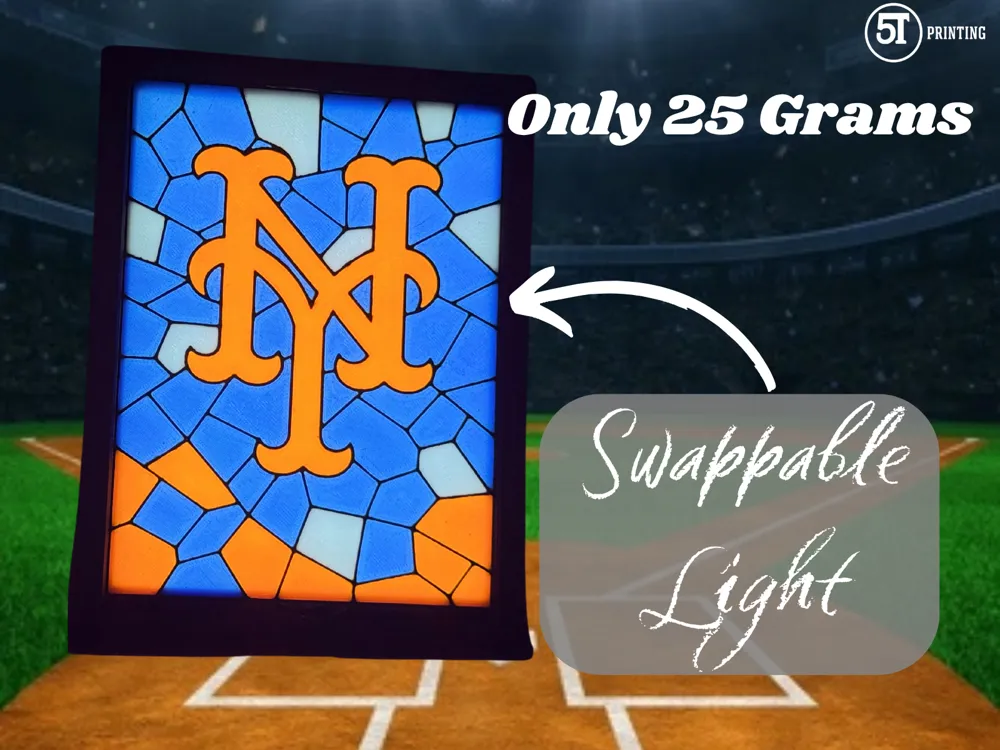 Ny Mets Rear Window Graphics New York Mets light (swappable glass) by 5T Printing MakerWorld ...