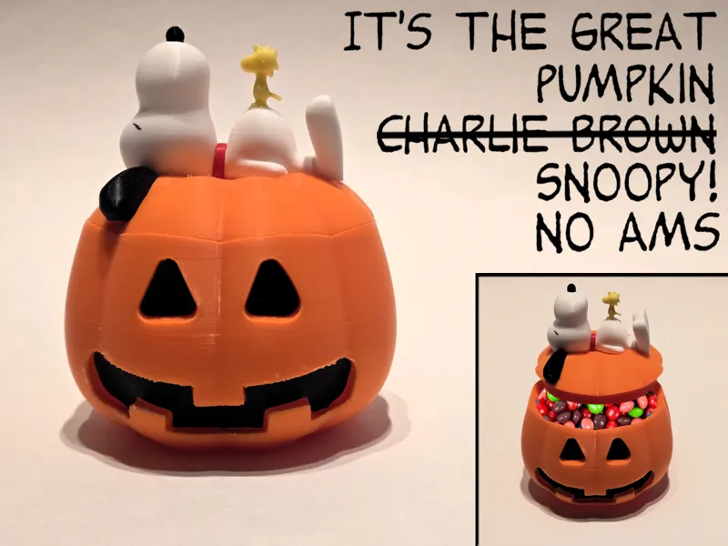 Snoopy Great Pumpkin Candy Bowl - No AMS