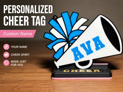 Personalized Cheer Name Tag | Cheerleader Bag Tag